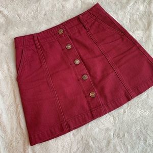 Burgundy skirt